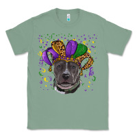 Sage Mardi Gras Pitbull with Hat Classic Tee - RanaPortraitStore