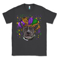 Smoke Mardi Gras Pitbull with Hat Classic Tee - RanaPortraitStore
