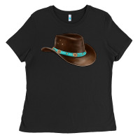 Black cowboy cap Ladies Tee - BarkalooDesign