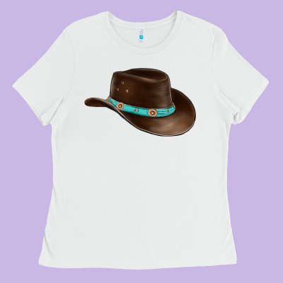 Cowboy Cap Ladies Tee Designed By Barkaloodesign