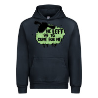 Navy he left the 99 to come for me Urban Hoodie - MaliasSmallBusiness