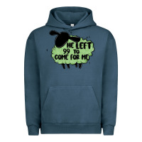 Pigment Midnight Navy he left the 99 to come for me Urban Hoodie - MaliasSmallBusiness