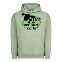 Pigment Oil Green he left the 99 to come for me Urban Hoodie - MaliasSmallBusiness
