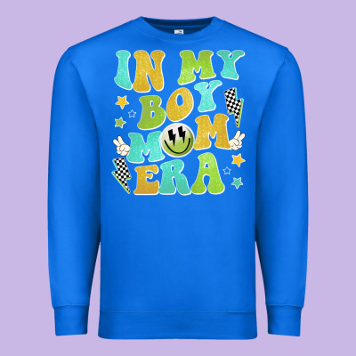 In My Boy Mom Era Premium Sweatshirt Designed By Jahusdesignshop