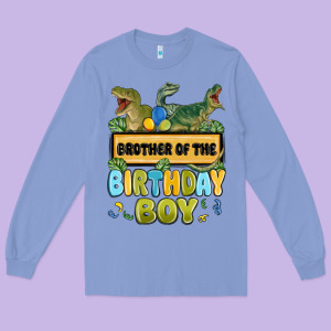 Brother Of The Birthday Boy Long Sleeve Tee Designed By Maliassmallbusiness