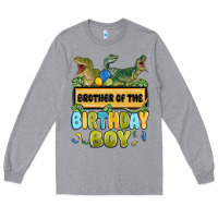 Heather Grey brother of the birthday boy Long Sleeve Tee - MaliasSmallBusiness