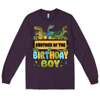 Plum brother of the birthday boy Long Sleeve Tee - MaliasSmallBusiness