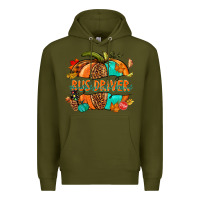 Army Green bus driver pumpkin Premium Hoodie - NancyCooperArtShop