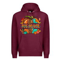 Burgundy bus driver pumpkin Premium Hoodie - NancyCooperArtShop