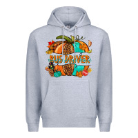 Heather Grey bus driver pumpkin Premium Hoodie - NancyCooperArtShop