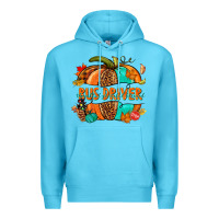 Ocean Blue bus driver pumpkin Premium Hoodie - NancyCooperArtShop