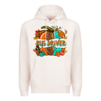 Pale Pink bus driver pumpkin Premium Hoodie - NancyCooperArtShop