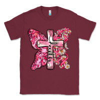Burgundy faith cancer cross Classic Tee - Zillion Design Studio