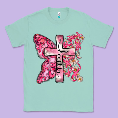 Faith Cancer Cross Classic Tee Designed By Zillion Design Studio