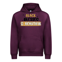 Mauve Wine black blessed & beautiful Urban Hoodie - MaliasSmallBusiness