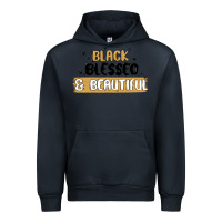 Navy black blessed & beautiful Urban Hoodie - MaliasSmallBusiness