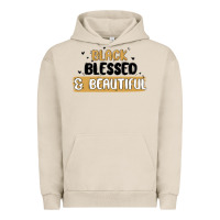 Pigment French Oak black blessed & beautiful Urban Hoodie - MaliasSmallBusiness