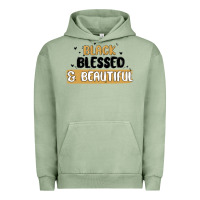 Pigment Oil Green black blessed & beautiful Urban Hoodie - MaliasSmallBusiness