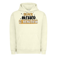 Pigment Pistachio black blessed & beautiful Urban Hoodie - MaliasSmallBusiness