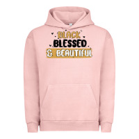 Pigment Salmon black blessed & beautiful Urban Hoodie - MaliasSmallBusiness