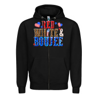 Black red white and boujee billie wilder Zipper Hoodie - texasbilliewilder