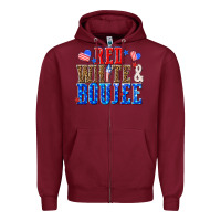 Burgundy red white and boujee billie wilder Zipper Hoodie - texasbilliewilder