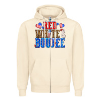 Sandshell red white and boujee billie wilder Zipper Hoodie - texasbilliewilder