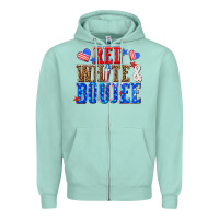Seafoam red white and boujee billie wilder Zipper Hoodie - texasbilliewilder