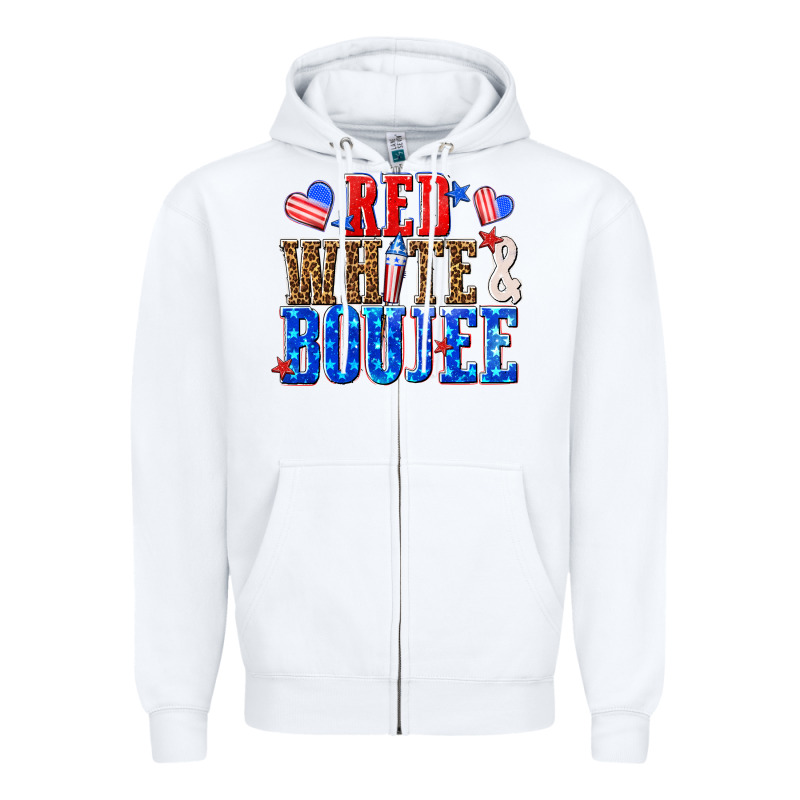 Red White And Boujee Billie Wilder Zipper Hoodie by texasbilliewilder | Teevron