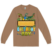 Toasted Coconut customized dinosaur birthday boy Long Sleeve Tee - MaliasSmallBusiness