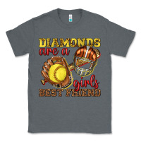 Charcoal Heather diamonds are a girls best friend softball Classic Tee - texasbilliewilder