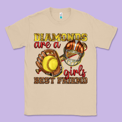 Diamonds Are A Girls Best Friend Softball Classic Tee Designed By Texasbilliewilder