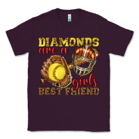 Plum diamonds are a girls best friend softball Classic Tee - texasbilliewilder