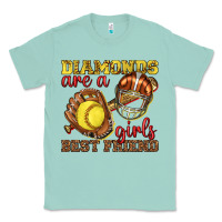 Seafoam diamonds are a girls best friend softball Classic Tee - texasbilliewilder