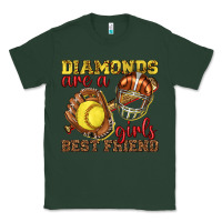 Sports Green diamonds are a girls best friend softball Classic Tee - texasbilliewilder