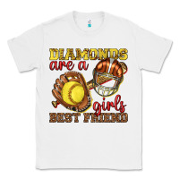 White diamonds are a girls best friend softball Classic Tee - texasbilliewilder
