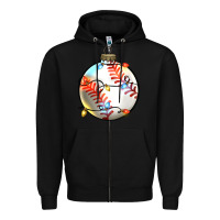 Black christmas baseball Zipper Hoodie - Zillion Design Studio