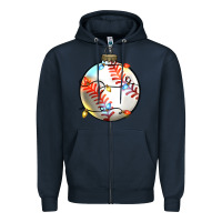 Navy christmas baseball Zipper Hoodie - Zillion Design Studio