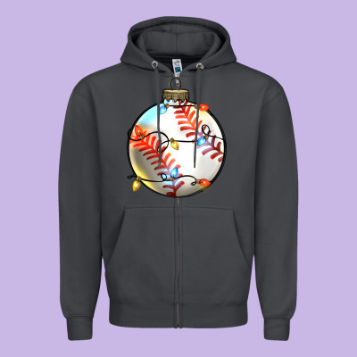 Zipper Hoodie christmas baseball