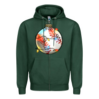 Sports Green christmas baseball Zipper Hoodie - Zillion Design Studio