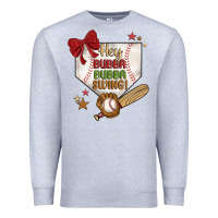 Heather Grey hey bubba bubba swing Premium Sweatshirt - JahusDesignShop