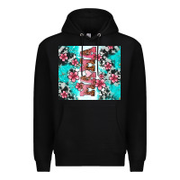 Black floral mama Premium Hoodie - AdoDesignShop