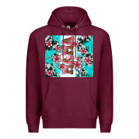 Burgundy floral mama Premium Hoodie - AdoDesignShop