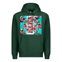 Sports Green floral mama Premium Hoodie - AdoDesignShop