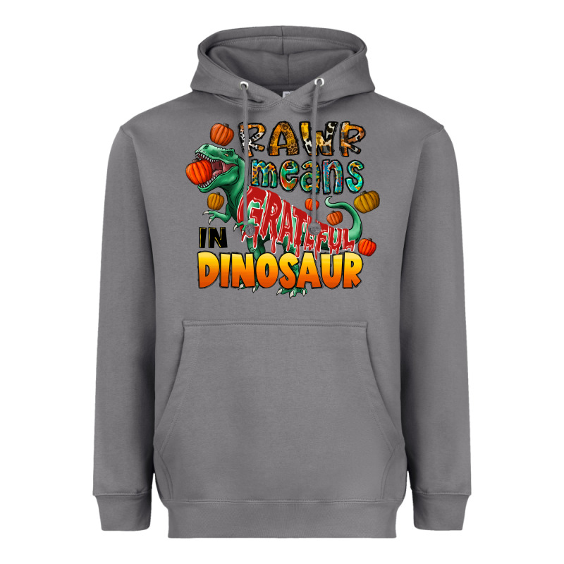 Rawr Means Grateful In Dinosaur Heavyweight Hoodie by CowhideDigitalArt | Teevron