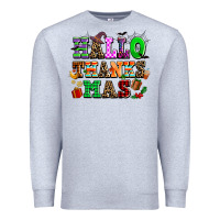 Heather Grey hallothanksmas Premium Sweatshirt - AdoDesignShop