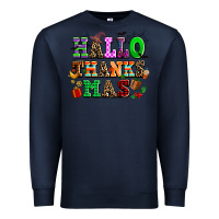 Navy hallothanksmas Premium Sweatshirt - AdoDesignShop