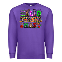Purple hallothanksmas Premium Sweatshirt - AdoDesignShop