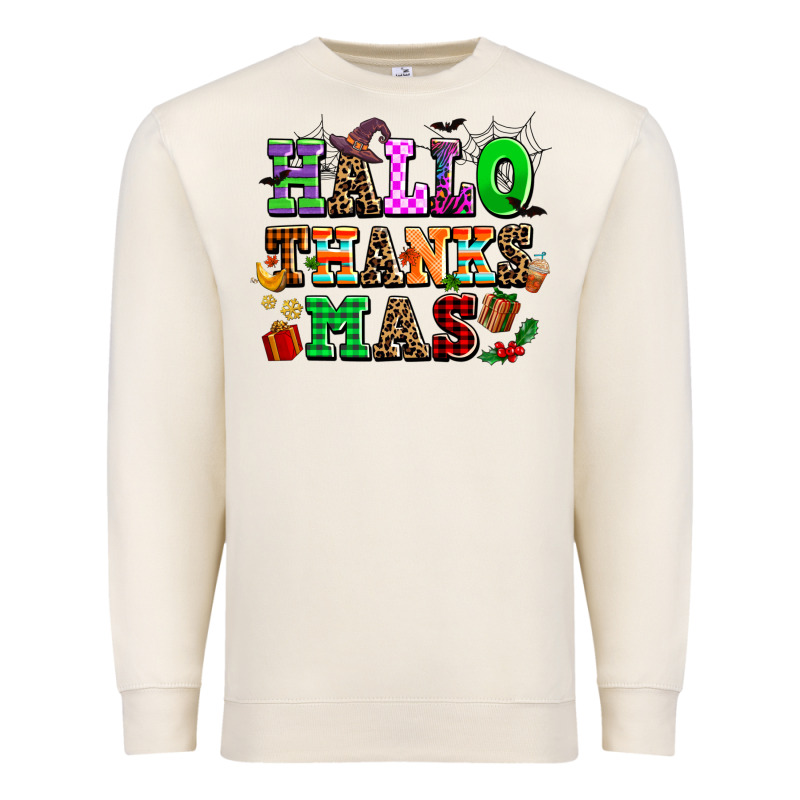 Hallothanksmas Premium Sweatshirt by AdoDesignShop | Teevron