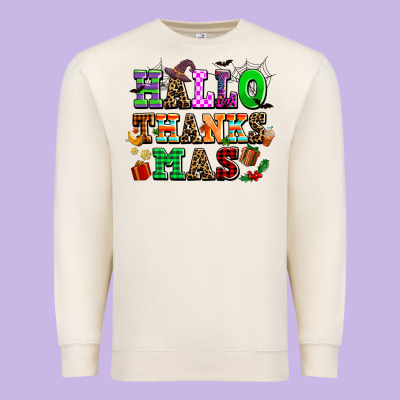 Hallothanksmas Premium Sweatshirt Designed By Adodesignshop